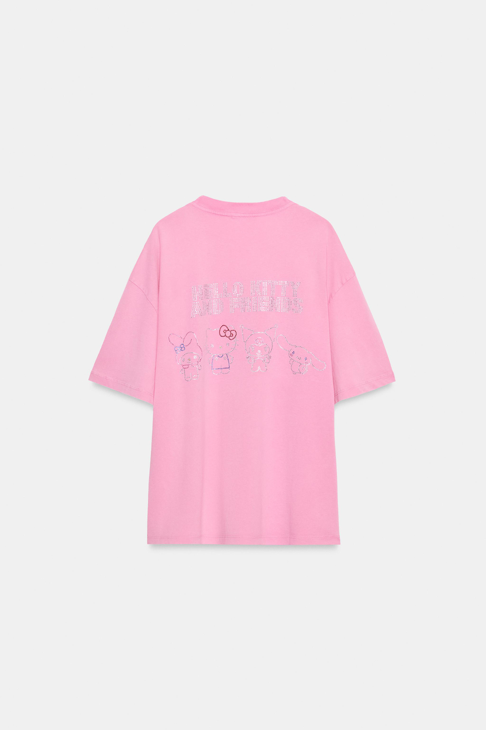 ФУТБОЛКА С ЭФФЕКТОМ ПОТЕРТОСТИ И БЛЕСТКАМИ HELLO KITTY © — ZARA