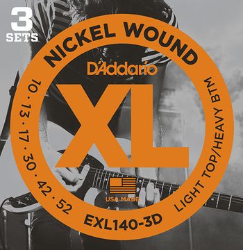 Струны для электрогитары 10-52 3шт D'ADDARIO EXL140-3D