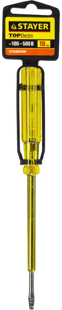 STAYER TOPElectro, 100 - 500 В, 190 мм, электрический пробник (2570-19)