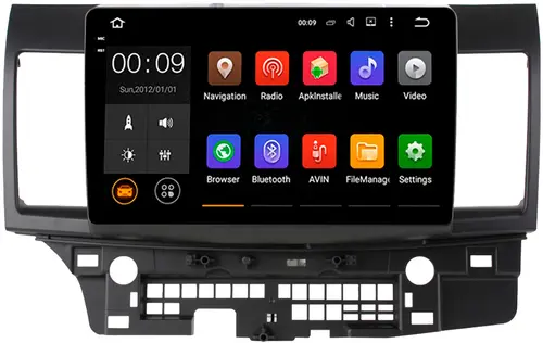 Магнитола для Mitsubishi Lancer X 2007-2016 - AIROC 2K RX-2612 Android 13, Быстрая, QLed+2K, CarPlay, SIM-слот