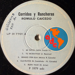 Romulo Caicedo ‎– Corridos Y Rancheras (Колумбия 1977г.)