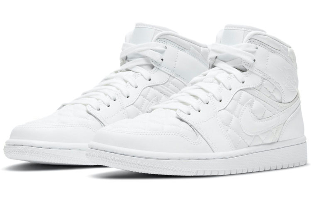 Air Jordan 1 Mid Se 'White Quilted' Women's