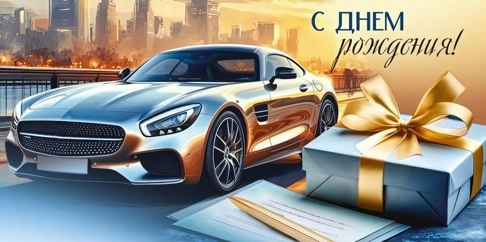 Конверт для денег "С Днем рождения!" (машина) 3.0001925