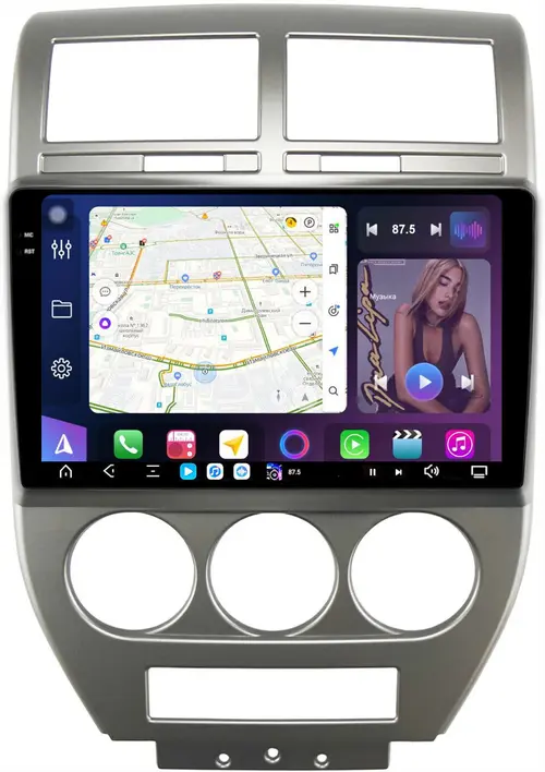 Магнитола для Jeep Compass 2006-2010 - FarCar S500-TS20 монитор 10.36" 2K QLED на Android 14, Быстрейшая, CarPlay, 4G SIM-слот