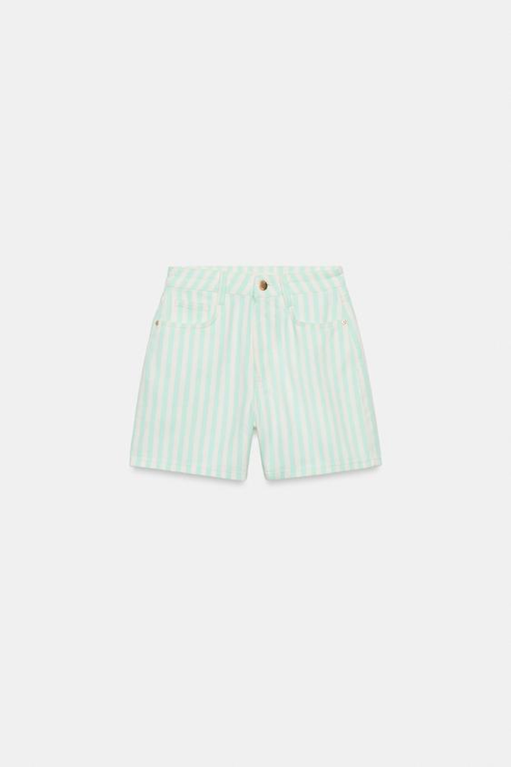 ZARA ШОРТЫ Z1975 MOM FIT, ПОЛОСКИ