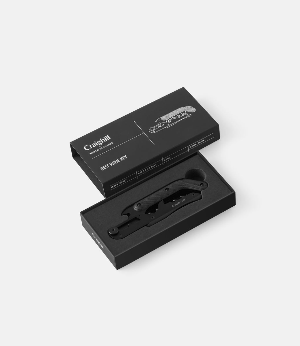 Craighill Best Wine Key Black — открывалка бутылок из стали