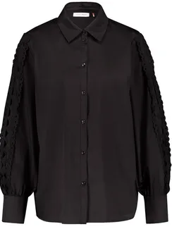 GERRY WEBER Рубашка с кружевными вставками черная