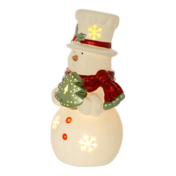 Декор новогодний с подсветкой 19.5см Tkano Classy Snowman New Year Essential