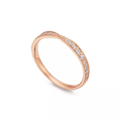 Кольцо из розового золота с бриллиантами, Tiffany 💎 Harmony. Единственное в наличии