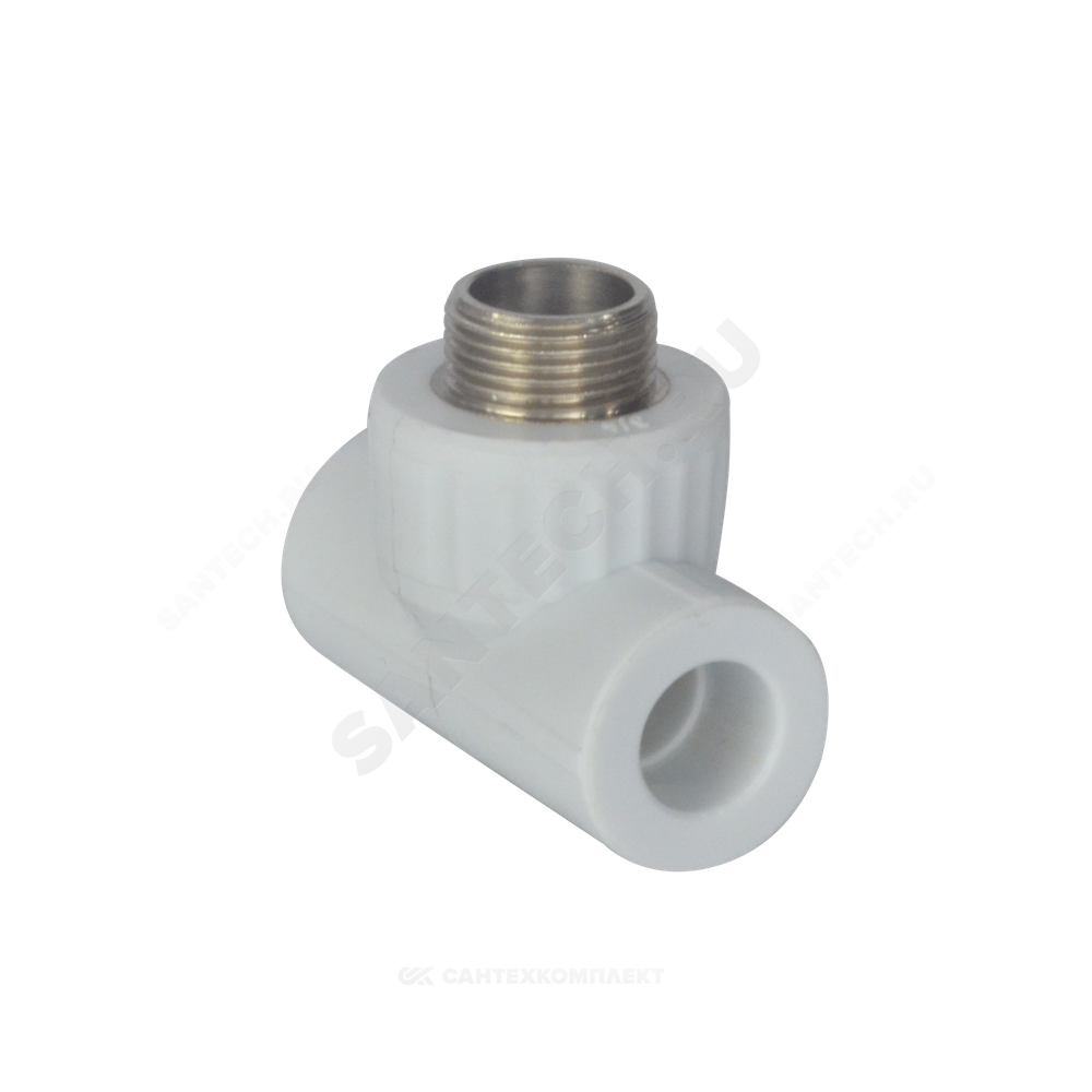 Тройник PP-R комбинированный белый Дн 25х3/4" НР VALFEX 10128025