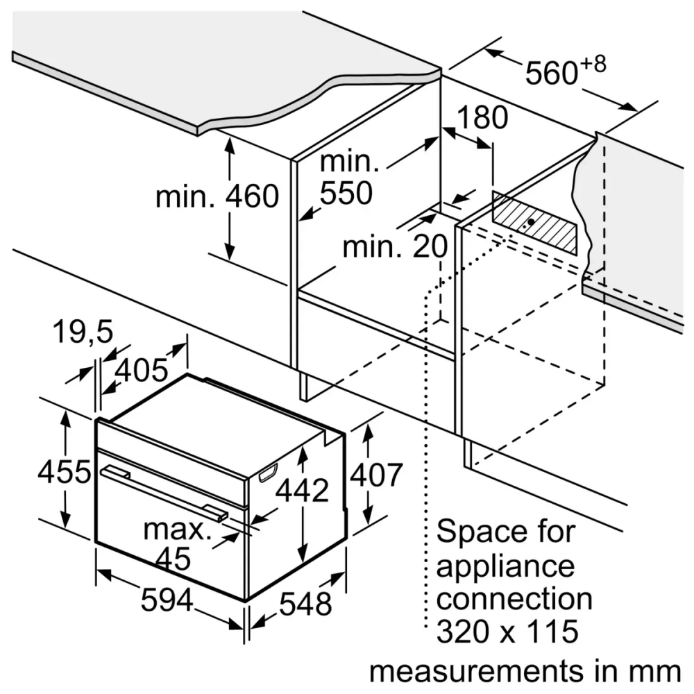 Компактный духовой шкаф Bosch CMG636BS1