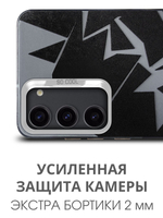 Дизайнерский чехол из пластика для SAMSUNG GALAXY S23 PLUS с усиленной защитой камеры и глянцем