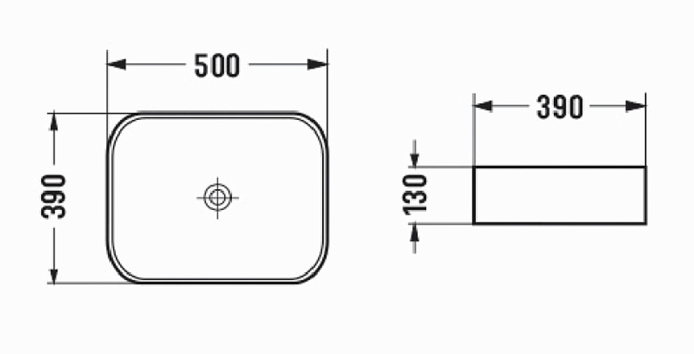 Раковина Azario накладная 500х390х130 белая (AZ-78109)