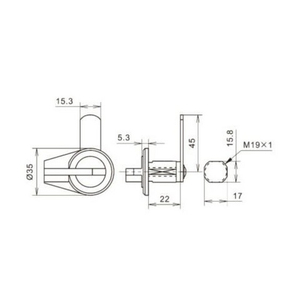 Замок почтовый EUROLOCK ЗП-20 Combi (двойной 003)