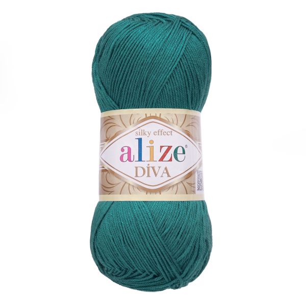 Пряжа Alize (Ализе) Diva / уп.5 мот. по 100 г, 350м, 453 северное море A