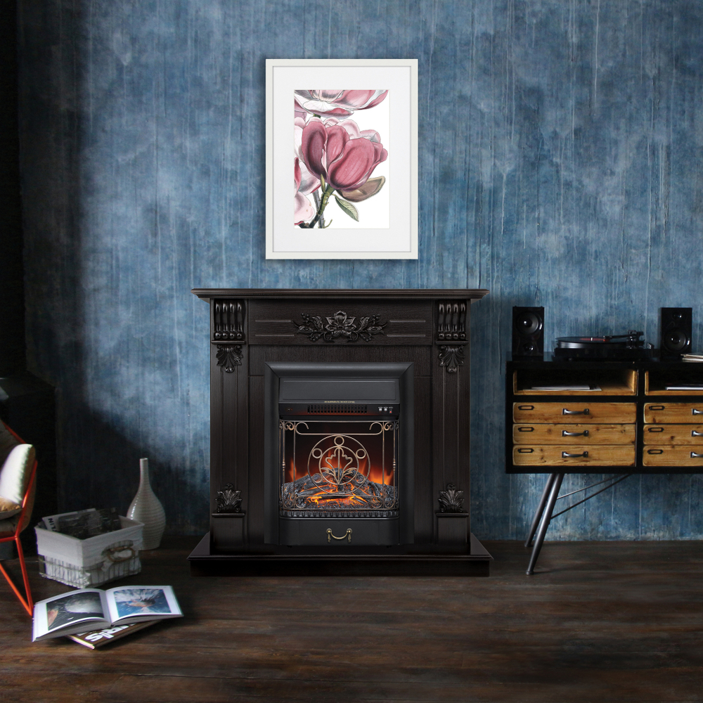 Каминокомплект Real Flame Ottawa DN с очагом Majestic Lux Black (без пульта)