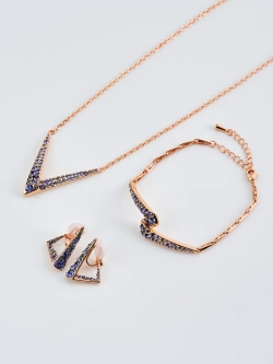 Браслет Молния с фиолетовыми кристаллами Swarovski