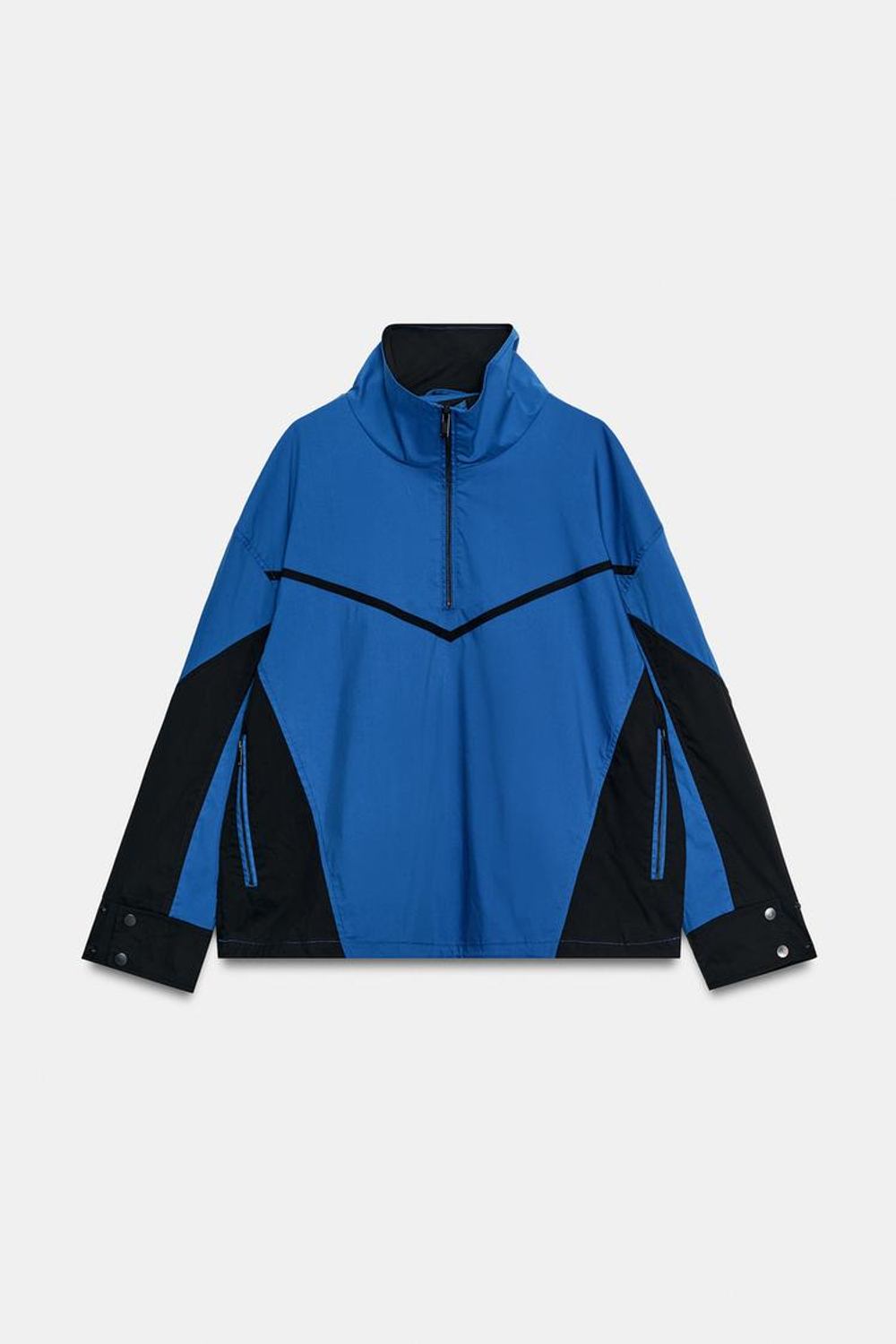 ZARA КОМБИНИРОВАННАЯ ТЕХНИЧЕСКАЯ КУРТКА — ZW COLLECTION, СИНИЙ