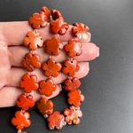 Бусины яшма огненная цветочек 15 мм
