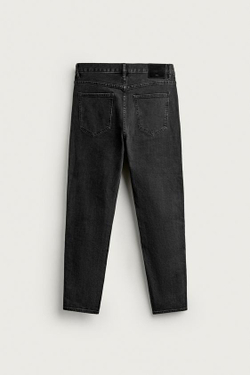 ZARA УКОРОЧЕННЫЕ ДЖИНСЫ SLIM FIT, ЧЕРНЫЙ