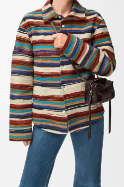 Loewe Мини-сумка Amazona 180 из мягкой телячьей кожи, темно-каштановый