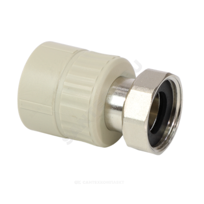 Муфта PP-R комбинированная серая Дн 32х1 1/4" с накидной гайкой VALFEX 10139132Г