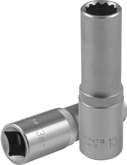 S04HD4713 Головка торцевая глубокая 12-гранная 1/2"DR, 13 мм