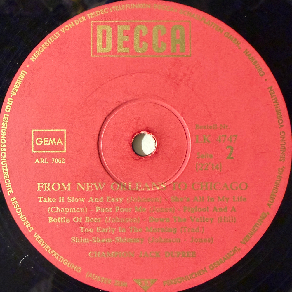 Champion Jack Dupree – From New Orleans To Chicago (Германия 1966г.) Т