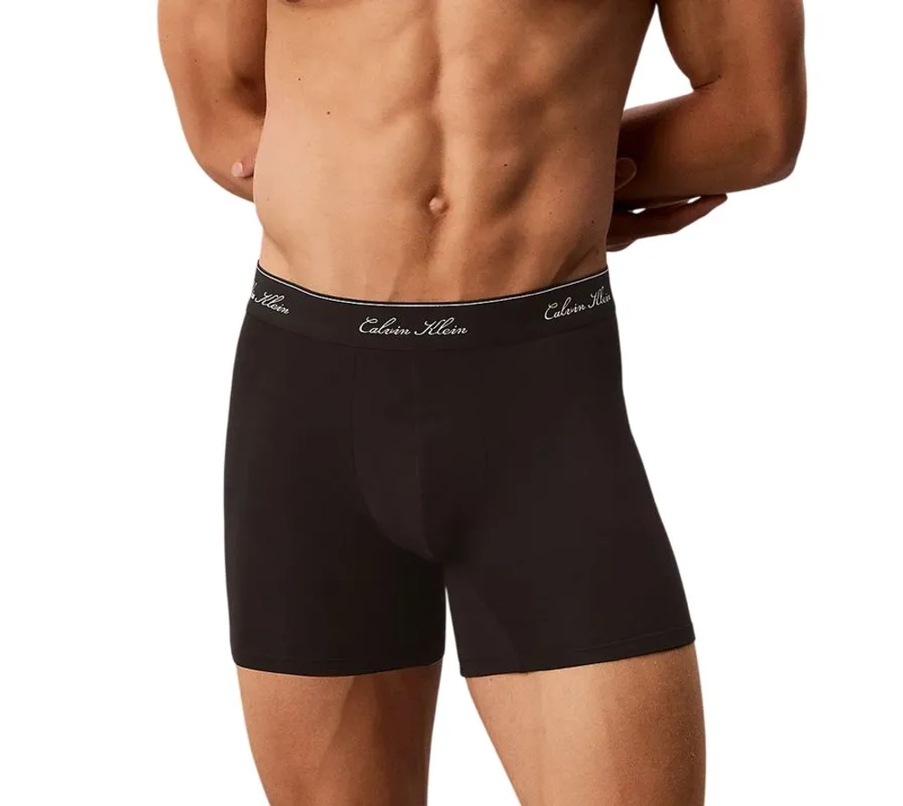 Мужские спортивные боксеры Calvin Klein Icon Cotton Stretch Script Boxer Briefs 3P - multicolor