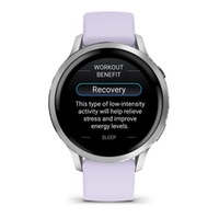 Смарт часы Garmin Venu 4 - 41мм Silver with Periwinkle Silicone Band