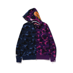A Bathing Ape Color Camo 1 2 Shark Full Zip Худи синий