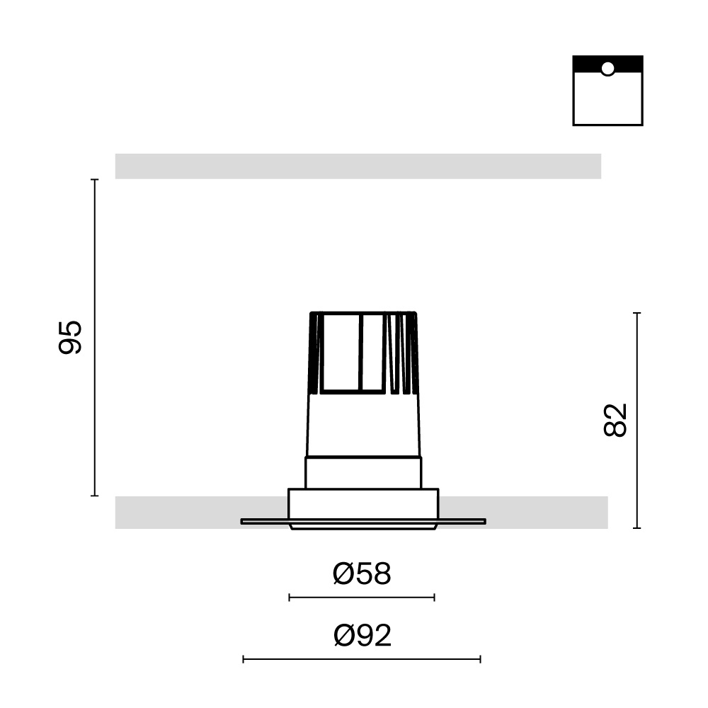 Встраиваемый светильник Technical DL124-10W-3K-TRS-W