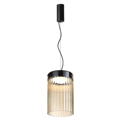 5047/15L L-VISION ODL24 439 черный/светл.янтарный/металл/стекло Подвес LED 15W 4000К 1676Лм PILLARI