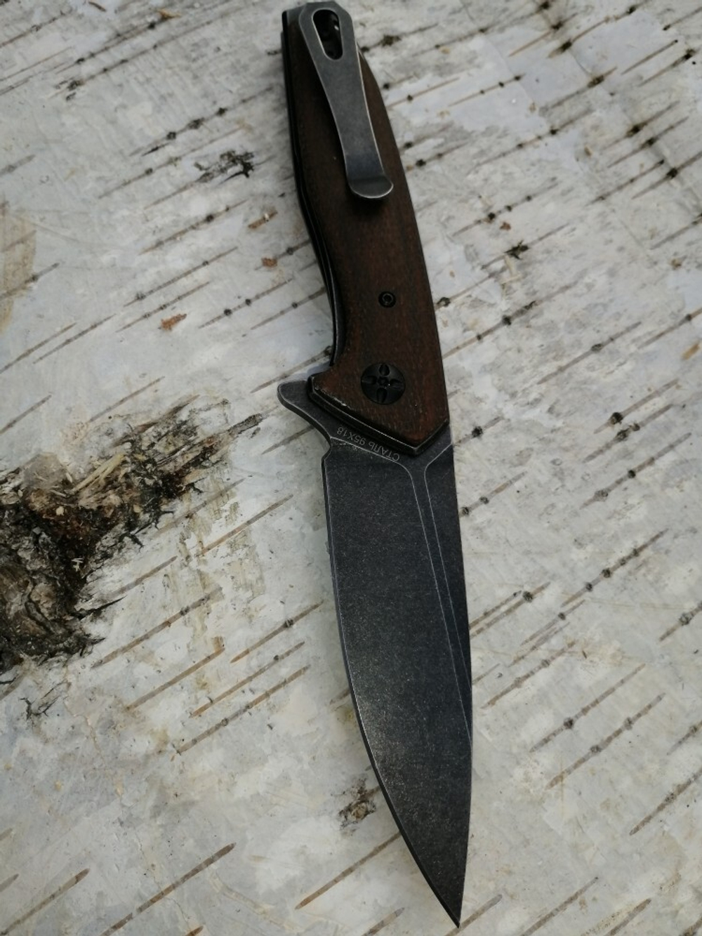 Складной нож Кобальт, 95х18, рукоять сталь, текстолит, B5203