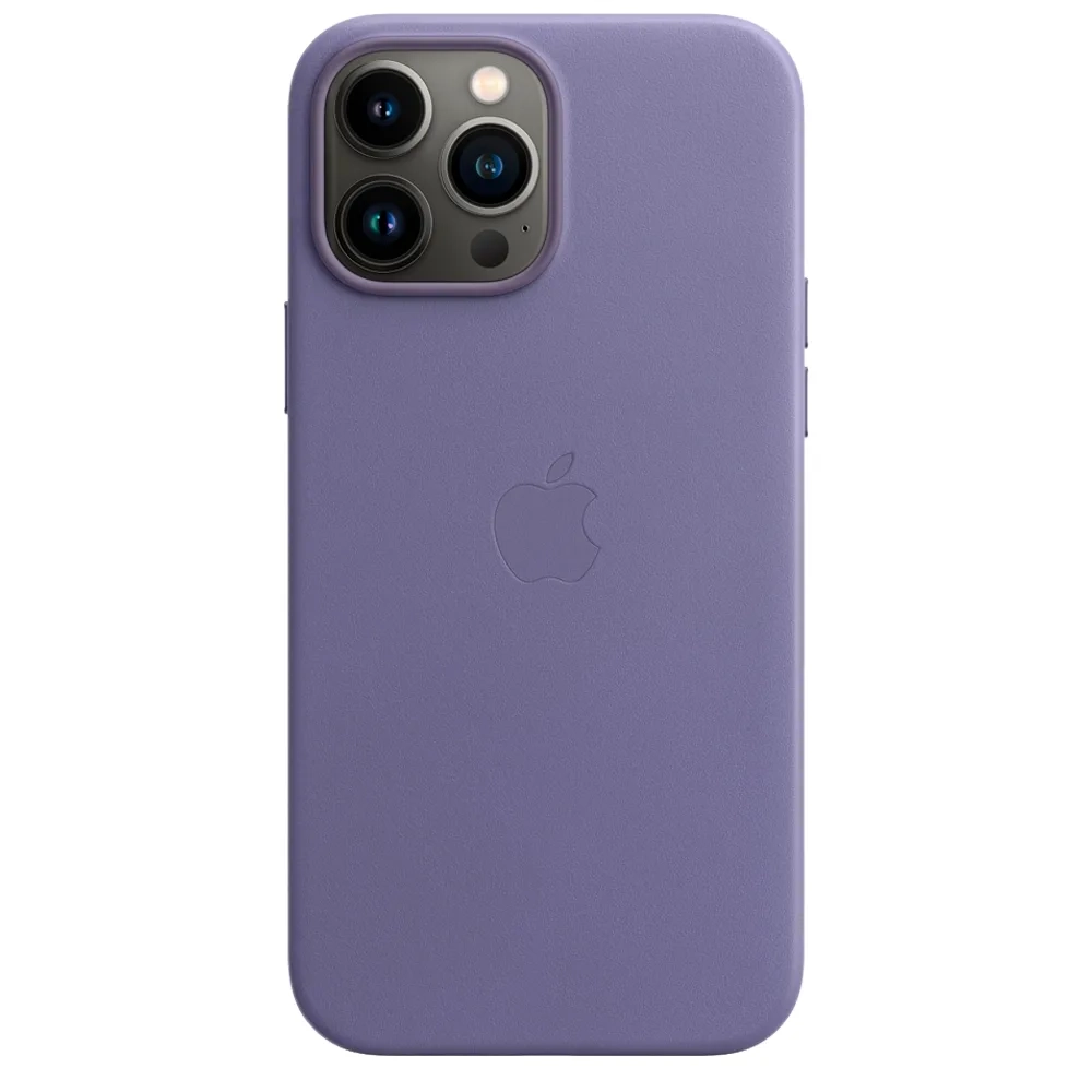 Кожаный чехол с поддержкой MagSafe Apple Leather Case для iPhone 13 Pro Max, Wisteria (Сиреневая глициния)