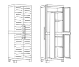 Keter Шкаф Detroit Multipurpose Cabinet — фото 2