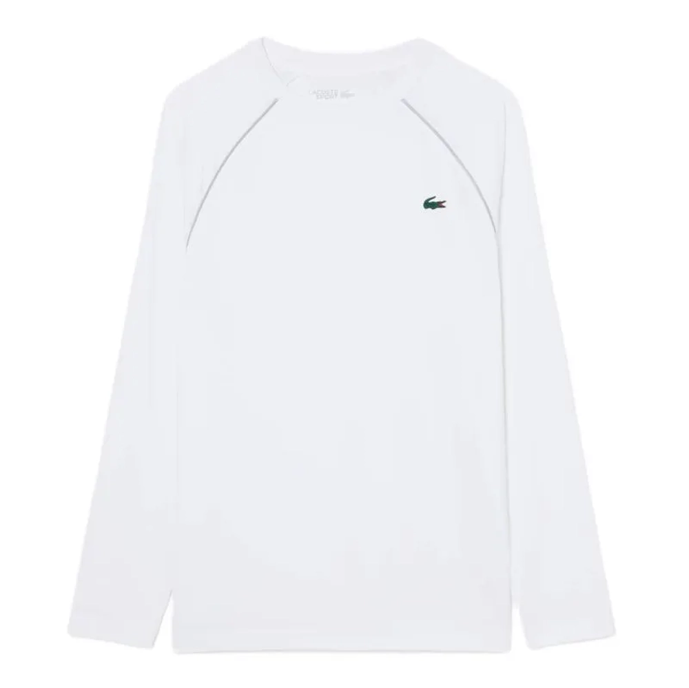 Мужская теннисная футболка с длинным рукавом Lacoste Ultra Dry Stretch Tennis Baselayer - white