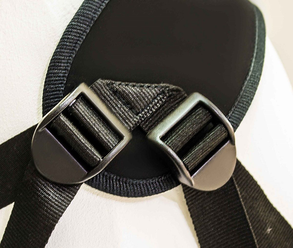 Страпон с 2 насадками и вибрацией UniStrap - 19 и 12 см.