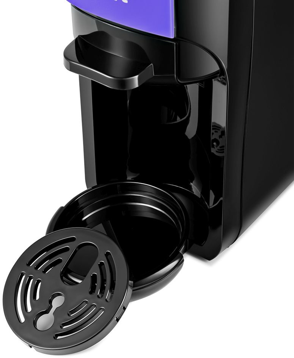 Кофемашина Kitfort КТ-7105-1 1450Вт черный/фиолетовый