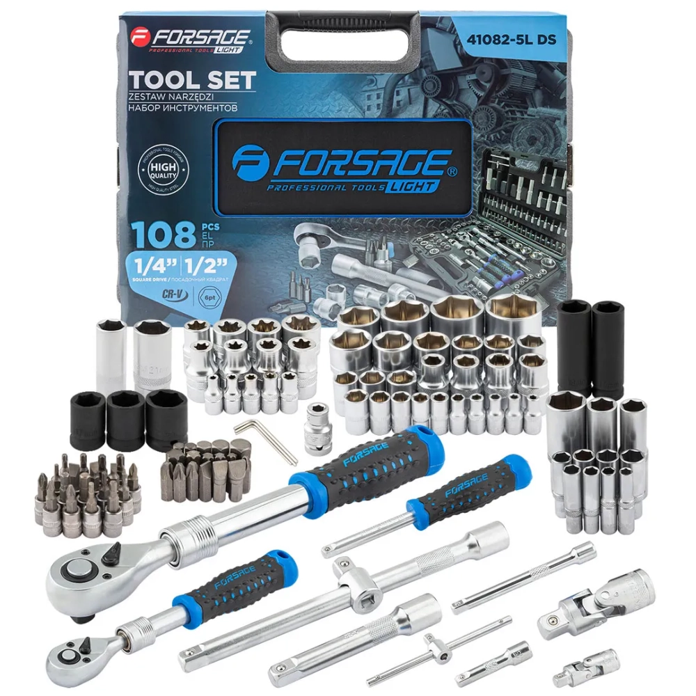 Набор инструментов 108пр. Forsage LIGHT F LIGHT-41082-5L DS