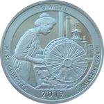 США 25 центов 2019 Парк № 46 Нац исторический парк Лоуэлл Lowell S Пруф Слаб ANACS PR70 Серебро