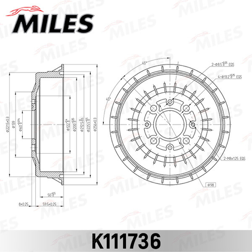 Барабан тормозной ВАЗ 2108/1118 Miles