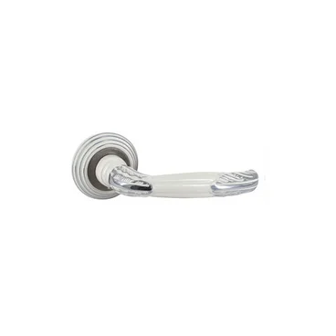 Ручка для межкомнатной двери Adden Bau Flamingo V204 белая эмаль хром
