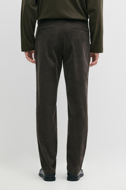 Massimo Dutti Зауженные вельветовые брюки, серый