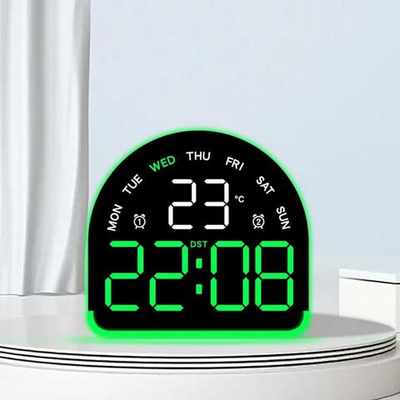 Часы-будильник настольные LED 5522 black