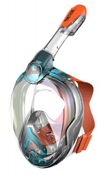 Маска полнолицевая детская Seac Sub Magica junior Aquamarine/Orange