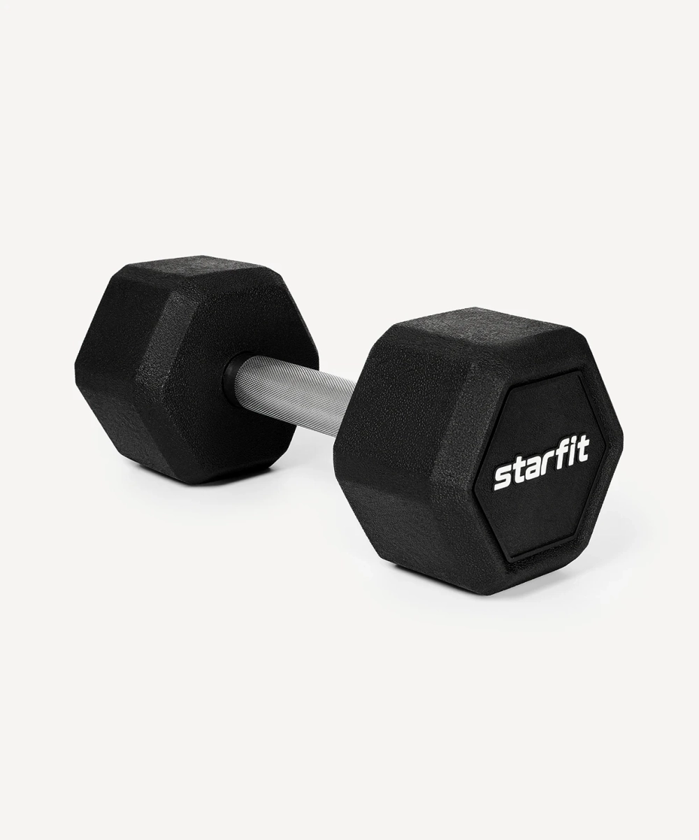 Гантель гексагональная обрезиненная PRO Starfit