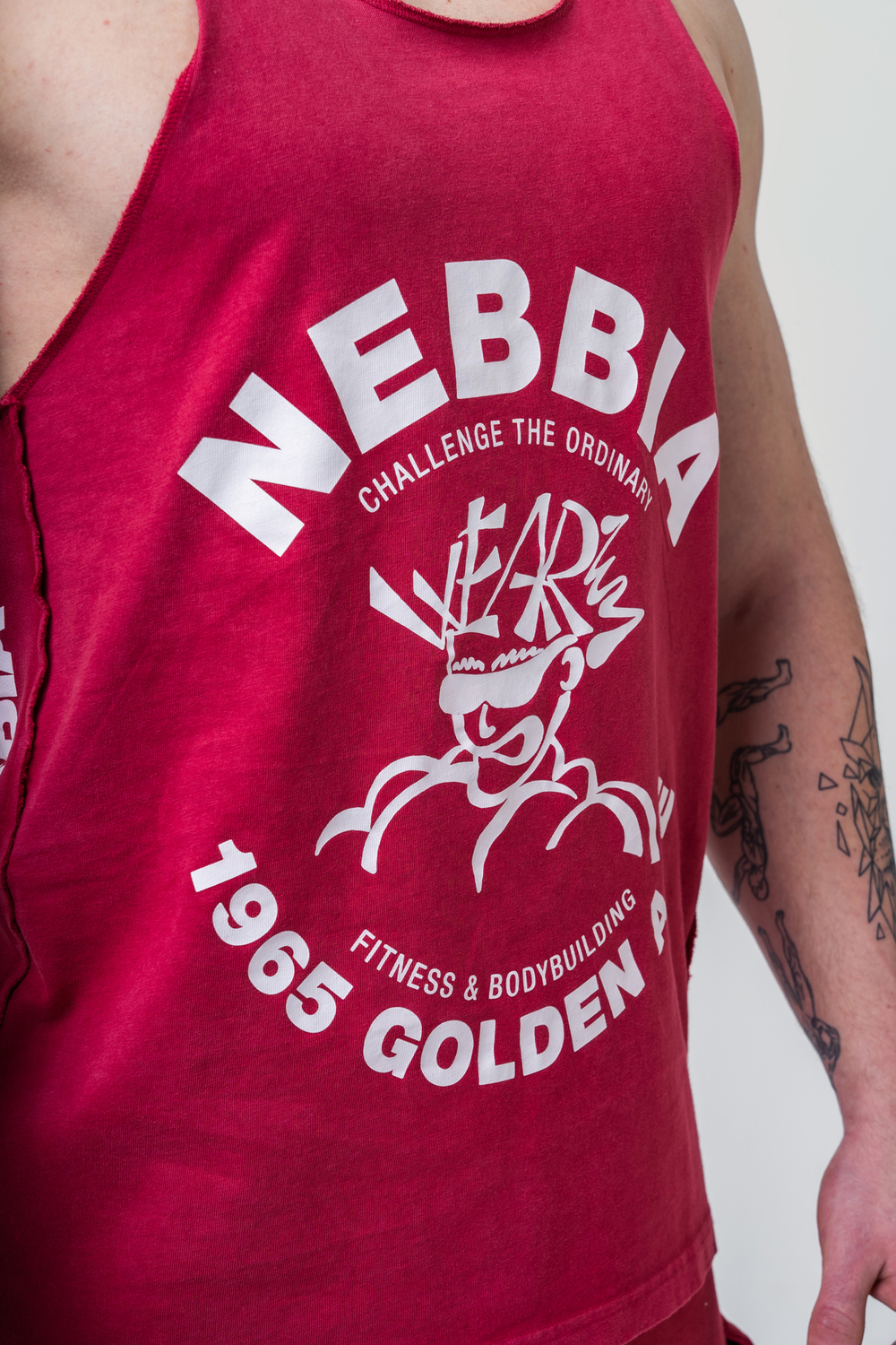Майка Washed Muscle Back Stringer GOLDEN AGE 791 Красная