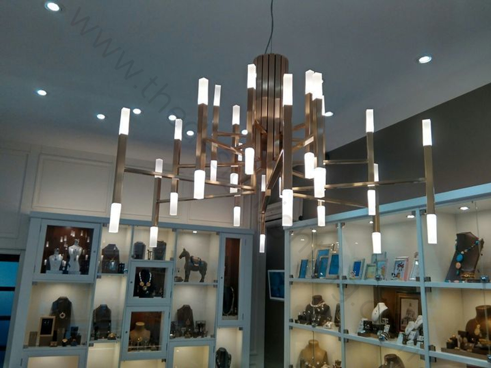 Pendant design lamp  THE LIGHT by Alma 60 lampshades (Nickel)