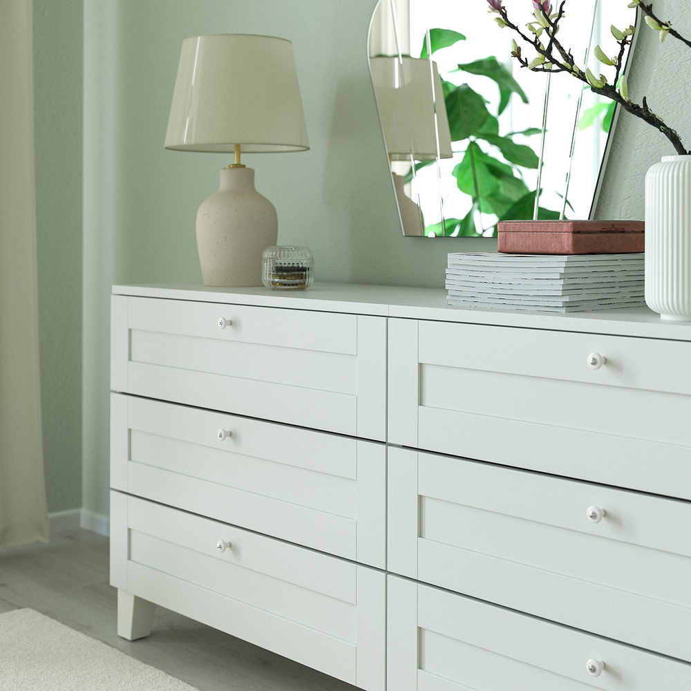 IKEA KLINGSTORP  (ИКЕА КЛИНГСТОРП)  -  Ручка-кнопка, 2 шт. - кремовый/хром 23 мм